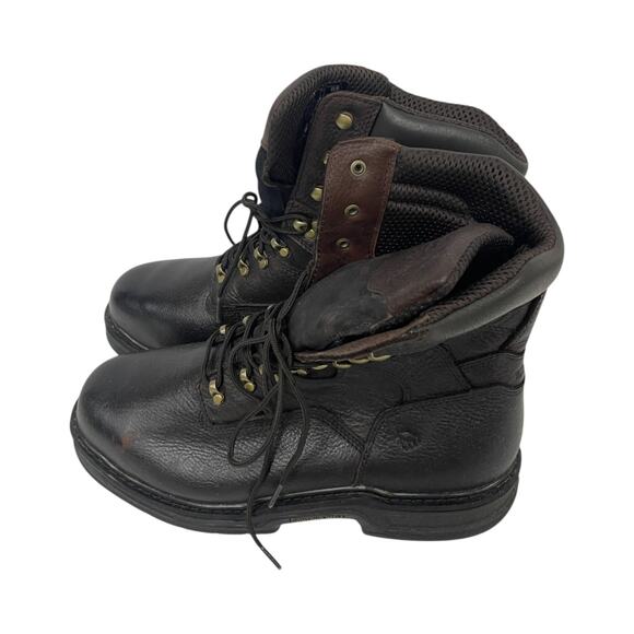 Wolverine Boots Mens Size 12EW W02407 Black Steel Toe Work Shoe Slip Resistant main image 8